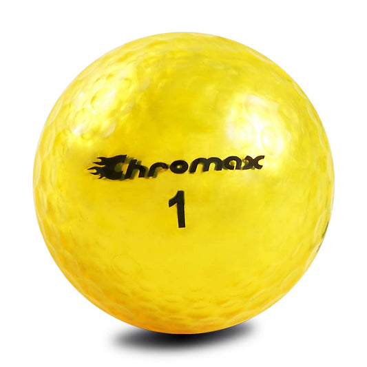 Chromax メタリック M5 カラーゴルフボール (チューブ3個パック) イエロー