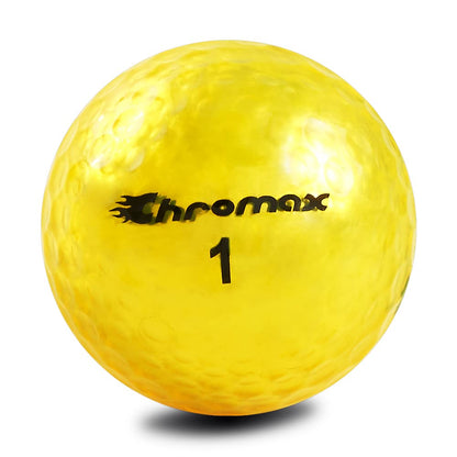 Chromax メタリック M5 カラーゴルフボール (チューブ3個パック) イエロー